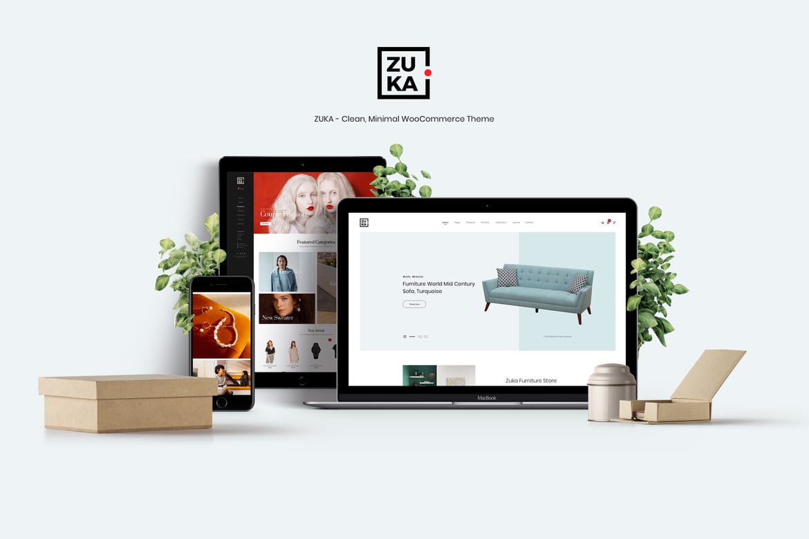 Zuka - Tema WordPress WooCommerce Minimalis dan Bersih