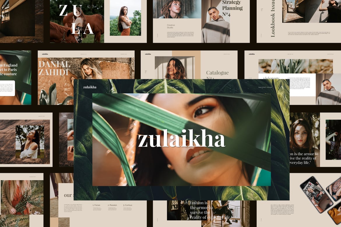 Zulaikha - Template Powerpoint Elegan untuk Presentasi Anda
