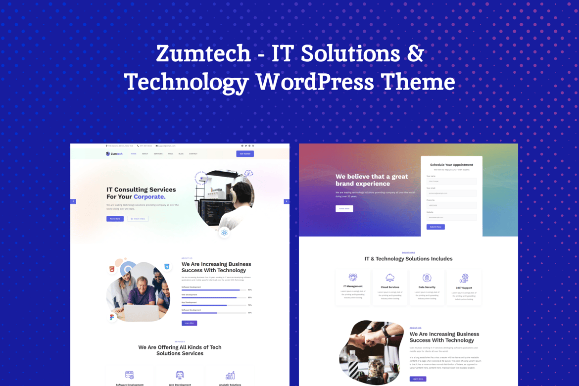 Tema WordPress Zumtech untuk Solusi IT dan Layanan Teknologi