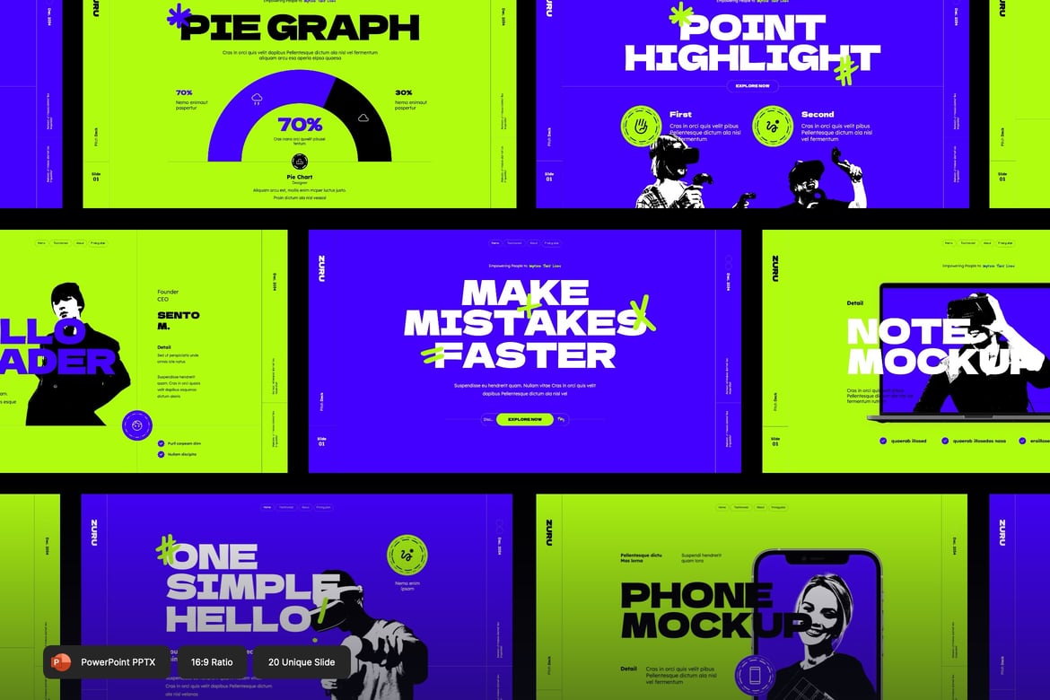 Zuru - Template PowerPoint untuk Presentasi Pitch yang Menarik
