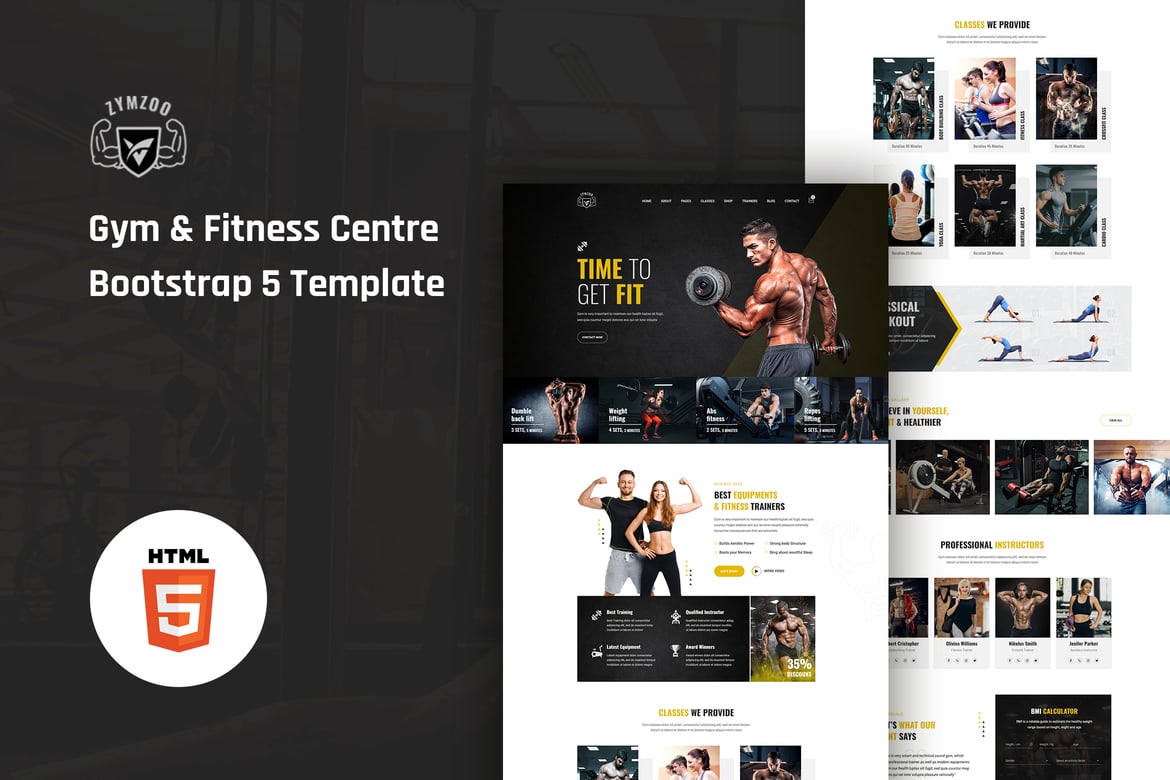 Zymzoo - Template Website Gym & Fitness Berbasis Bootstrap 5 yang Menarik